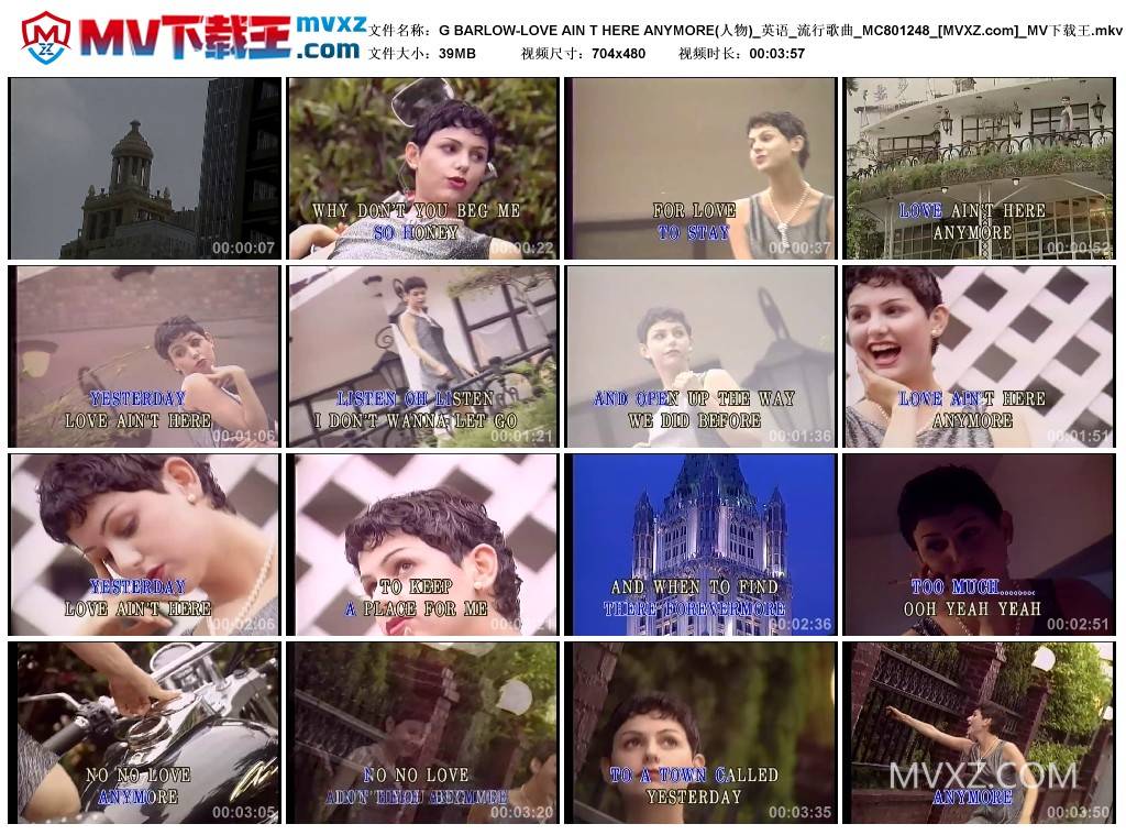 G BARLOW-LOVE AIN T HERE ANYMORE(人物)_英语_流行歌曲_MC801248